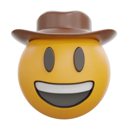 Cara de chapéu de cowboy  3D Icon