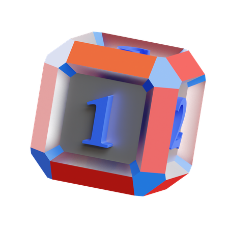 Cara de dados 1  3D Icon