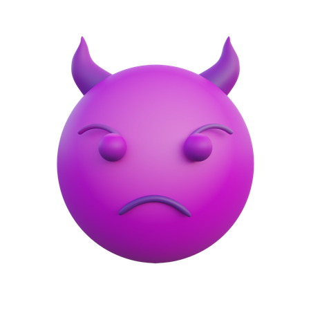 Cara de diablo hosco  3D Emoji