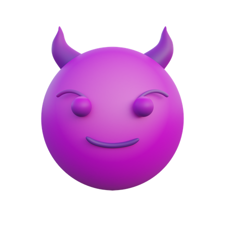 Cara del diablo sonriendo  3D Emoji