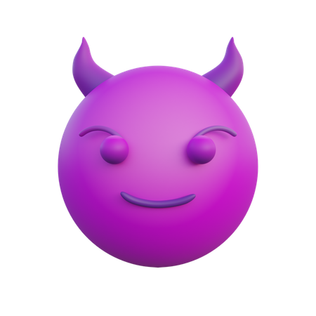 Cara do diabo sorrindo  3D Emoji