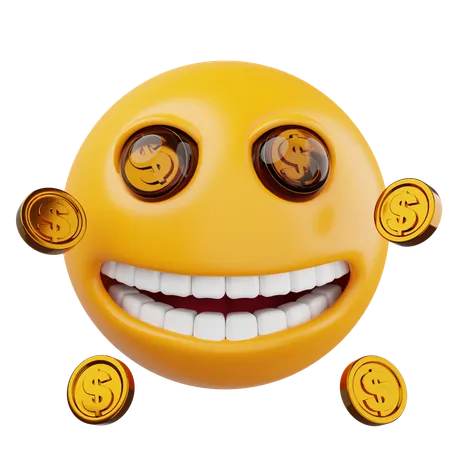 Cara de dinero  3D Icon