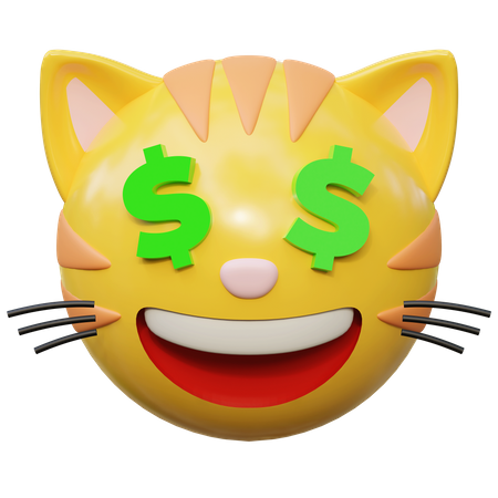Cara de dinero  3D Icon
