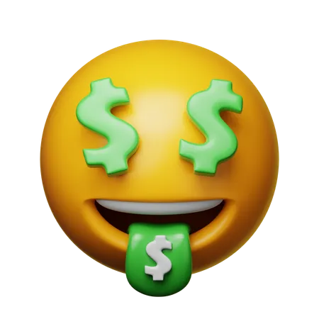 Emoji de cara de dinero  3D Icon