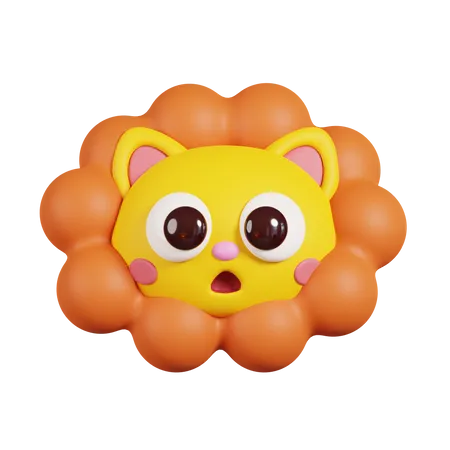Cara de leão  3D Emoji