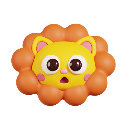Cara de leon  3D Emoji
