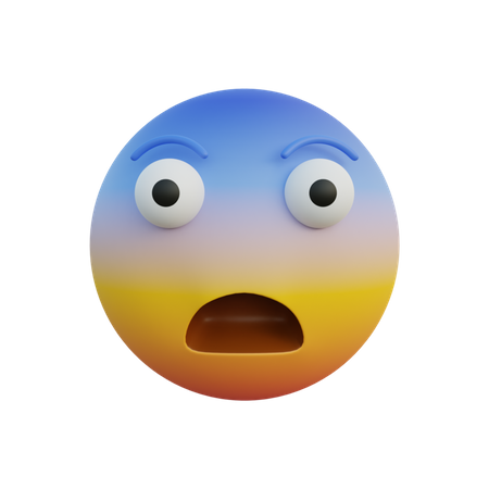 Cara de medo  3D Emoji