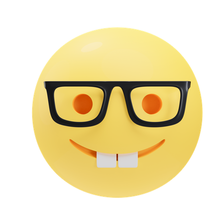 Cara de nerd  3D Icon