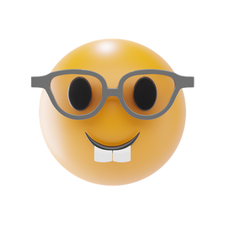 Emoji de cara de nerd  3D Icon