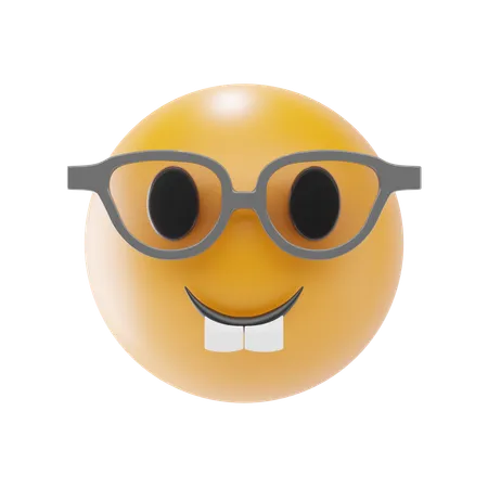 Emoji de cara de nerd  3D Icon