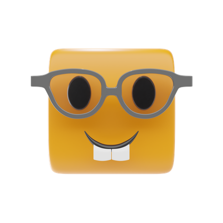 Emoji de cara de nerd  3D Icon