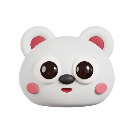 Cara de oso polar  3D Emoji