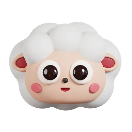 Cara de ovelha  3D Emoji