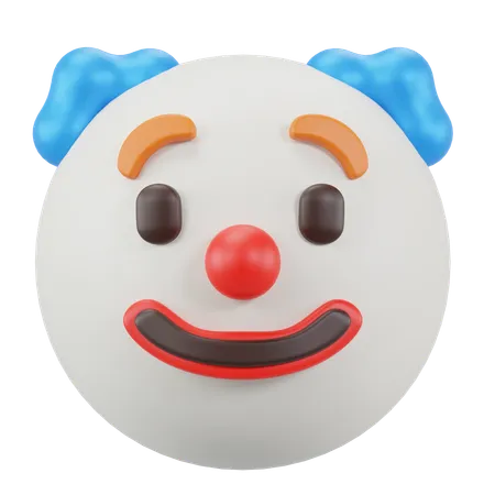 Cara de payaso  3D Icon