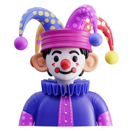 Cara de payaso  3D Icon