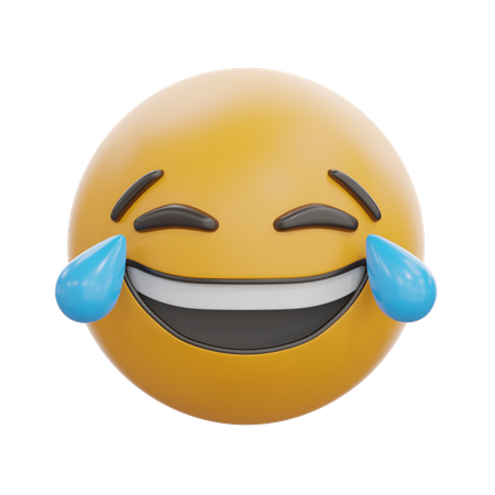 Cara de risa con lágrimas de alegría  3D Icon