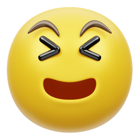 Cara de riso  3D Emoji