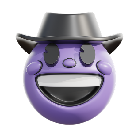 Cara de sombrero de vaquero  3D Icon