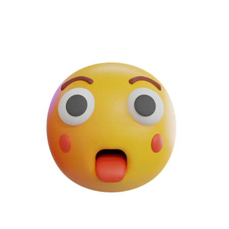 Cara de sorpresa, ojos saltones, emoji  3D Icon