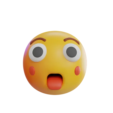 Cara de sorpresa, ojos saltones, emoji  3D Icon