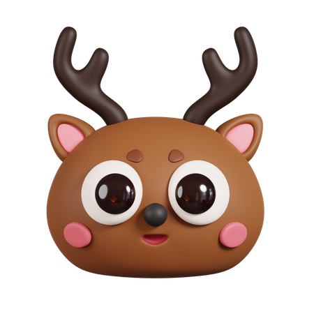 Cara de venado  3D Emoji