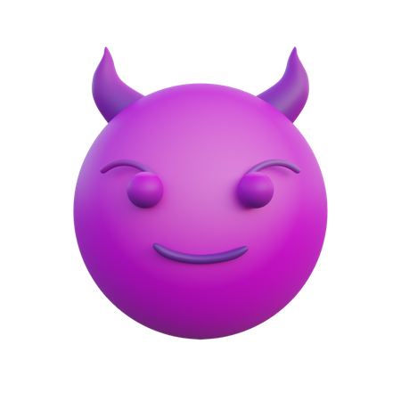 Cara del diablo sonriendo  3D Icon