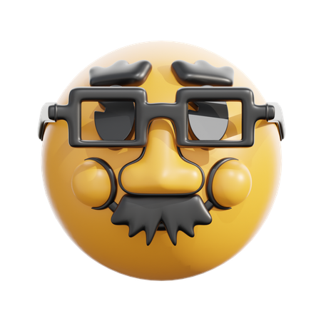 Cara disfrazada  3D Icon