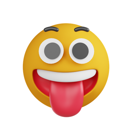 Emoji de cara maluca  3D Icon