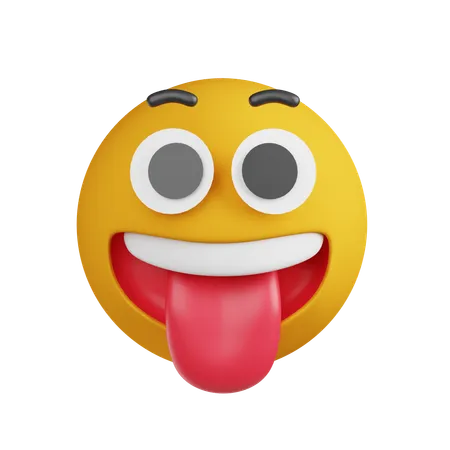 Emoji de cara maluca  3D Icon