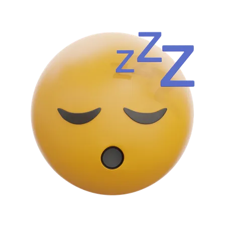 Cara dormida  3D Icon