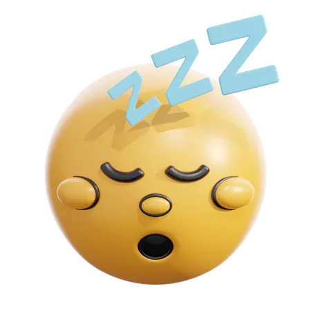 Cara dormida  3D Icon