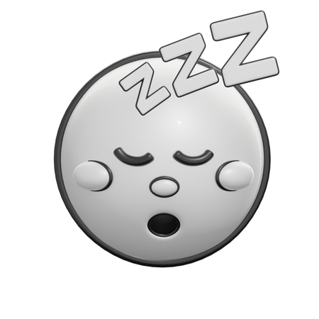 Cara dormida  3D Icon