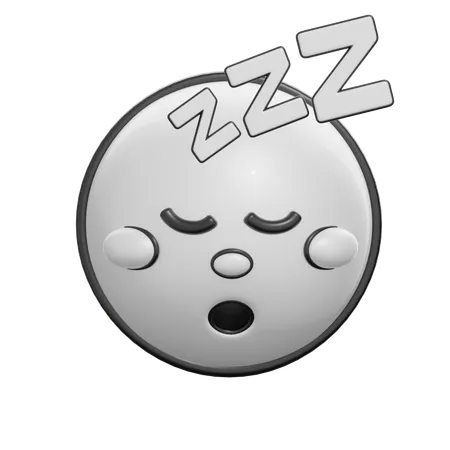 Cara dormida  3D Icon