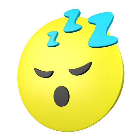 Cara dormida  3D Icon