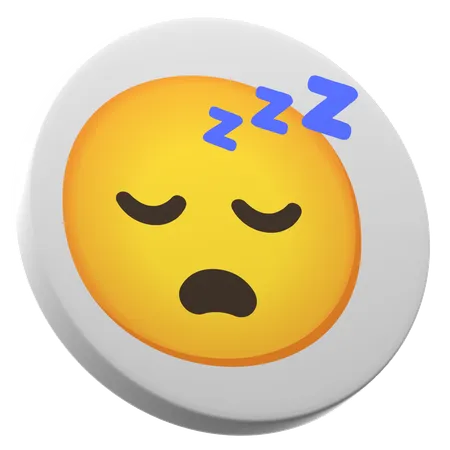 Cara dormida  3D Icon