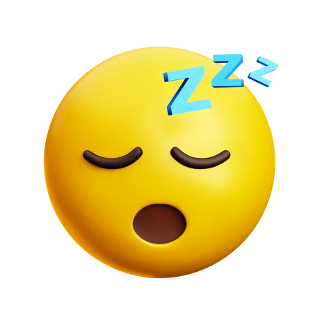 Cara dormida  3D Icon