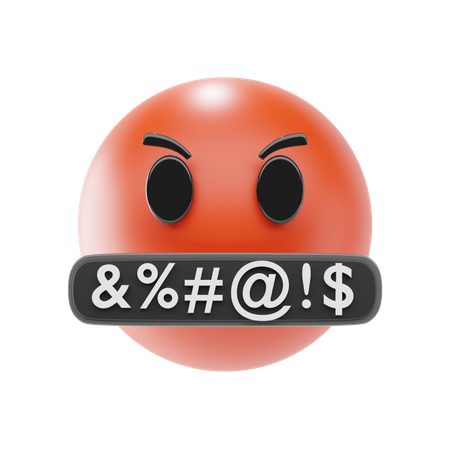 Cara enojada  3D Icon