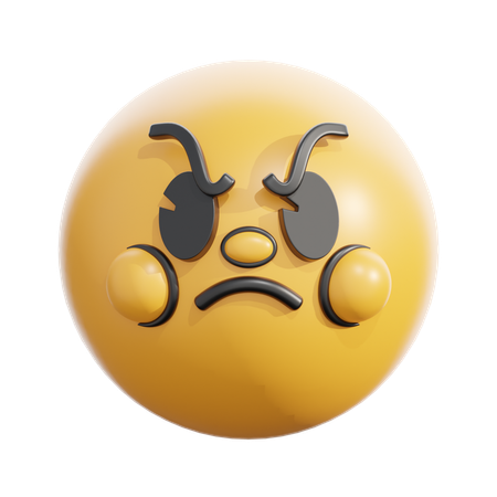 Cara enojada  3D Icon