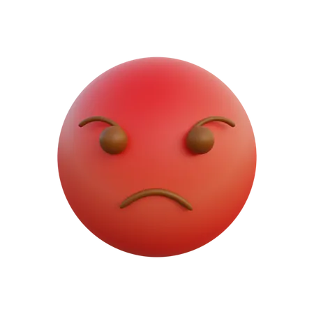 Cara de puchero enojado  3D Emoji