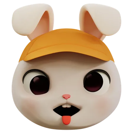 Emoji de cara fea de conejo  3D Icon