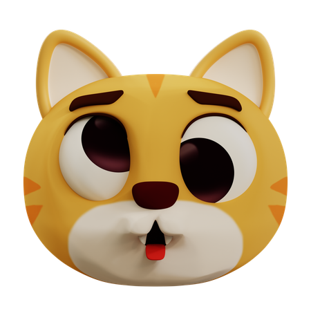 Cara fea de gato  3D Icon