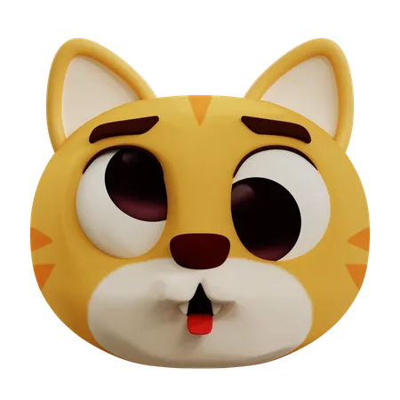 Cara fea de gato  3D Icon