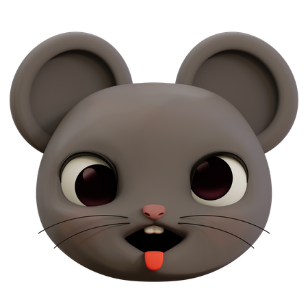 Emoji de cara fea de ratón  3D Icon