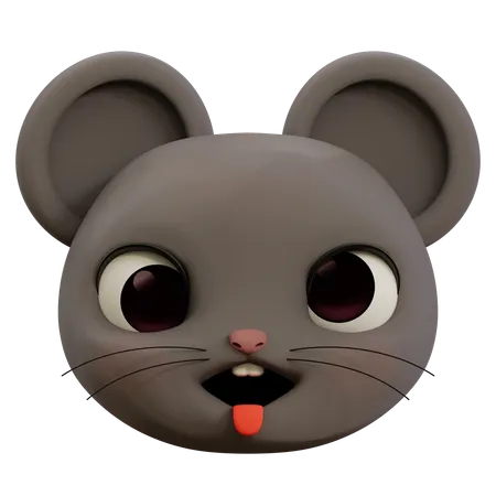 Emoji de cara fea de ratón  3D Icon