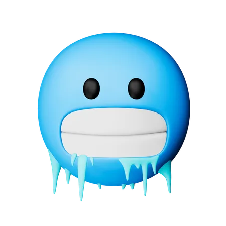 Emoji de cara fría  3D Icon