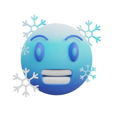 Cara fría y helada  3D Icon