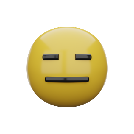 Cara inexpresiva  3D Emoji