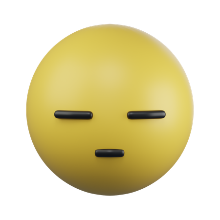 Emoji de cara inexpresiva  3D Icon
