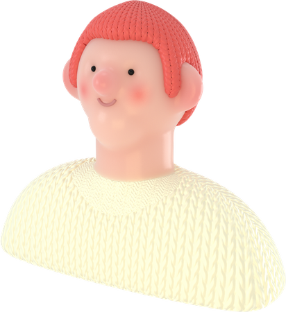 Cara lateral del avatar del hombre  3D Icon
