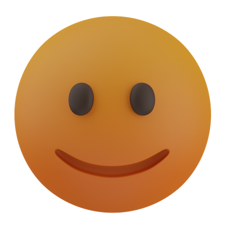 Cara ligeramente sonriente  3D Icon